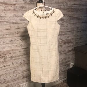 Vince Canute Gold and cream dress